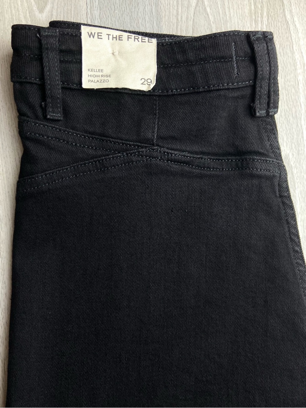 We The Free Kellee High Rise Palazzo Jeans Black Size 29 - Picture 17 of 17